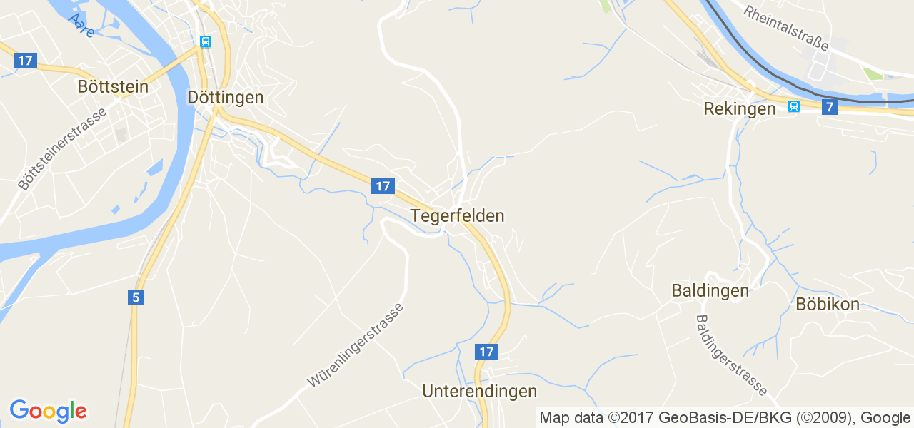 map de la ville de Tegerfelden