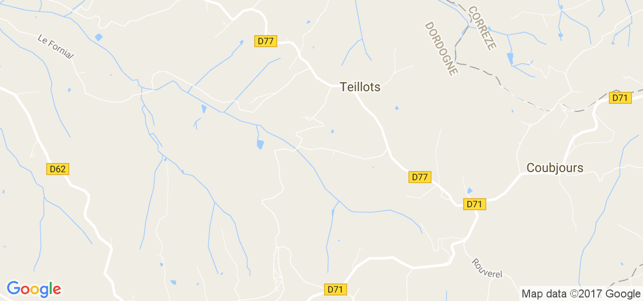 map de la ville de Teillots