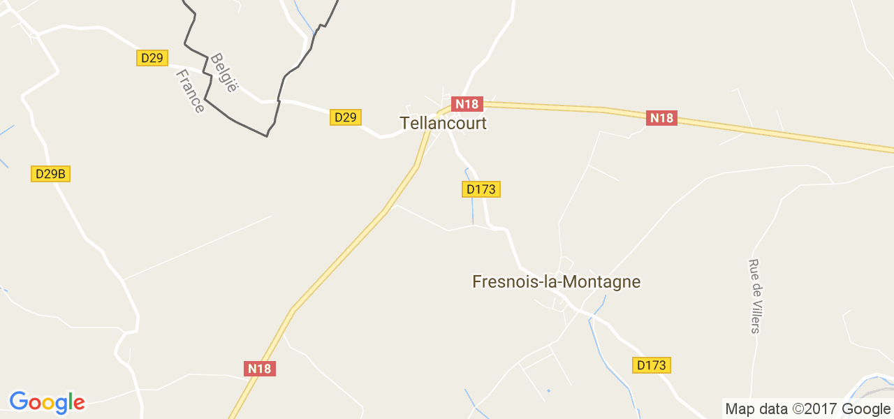 map de la ville de Tellancourt