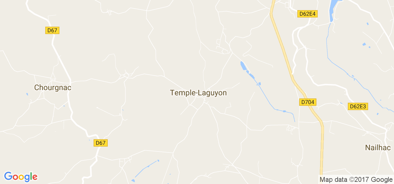 map de la ville de Temple-Laguyon