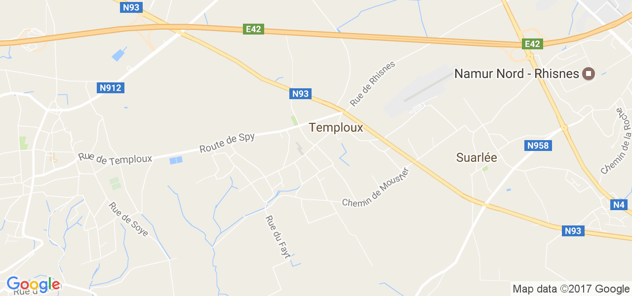 map de la ville de Temploux