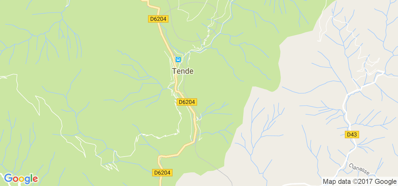 map de la ville de Tende