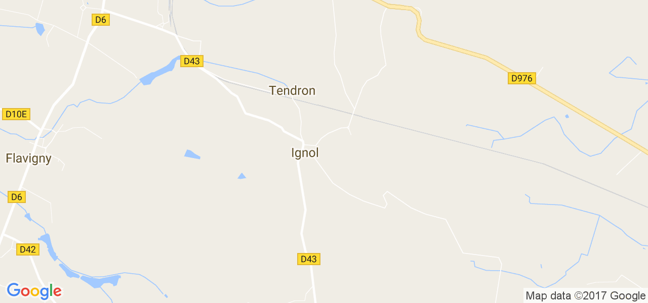 map de la ville de Tendron