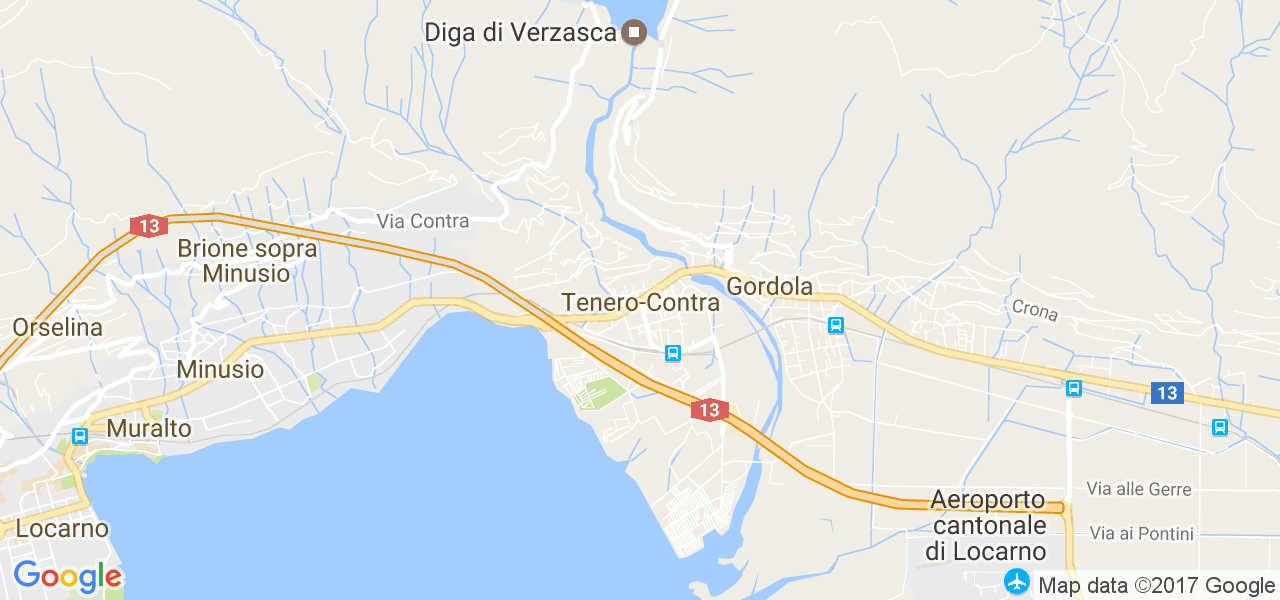 map de la ville de Tenero-Contra