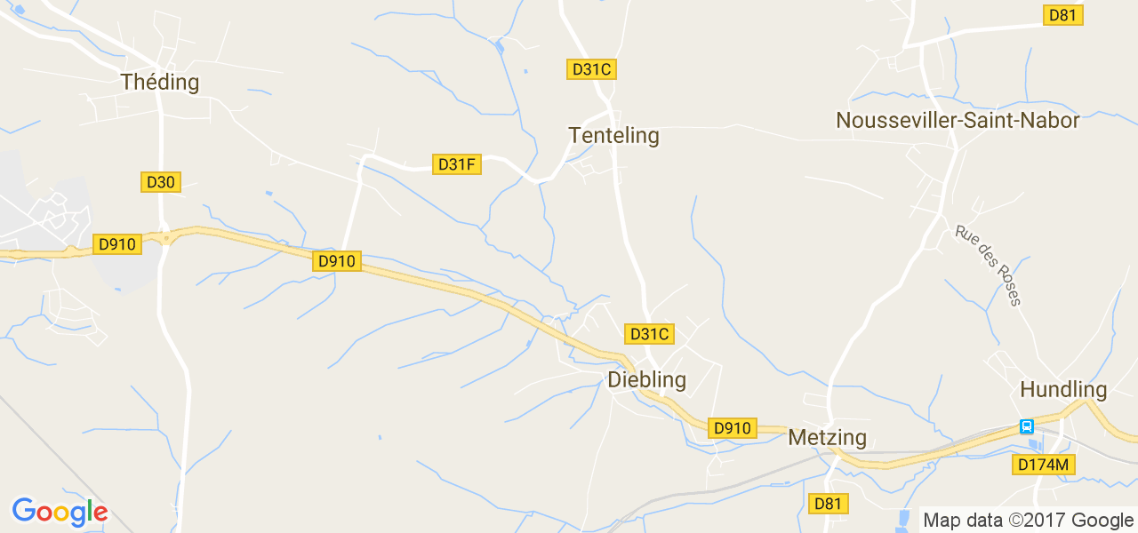 map de la ville de Tenteling