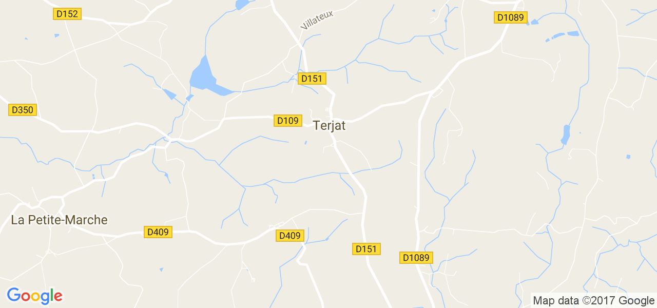 map de la ville de Terjat