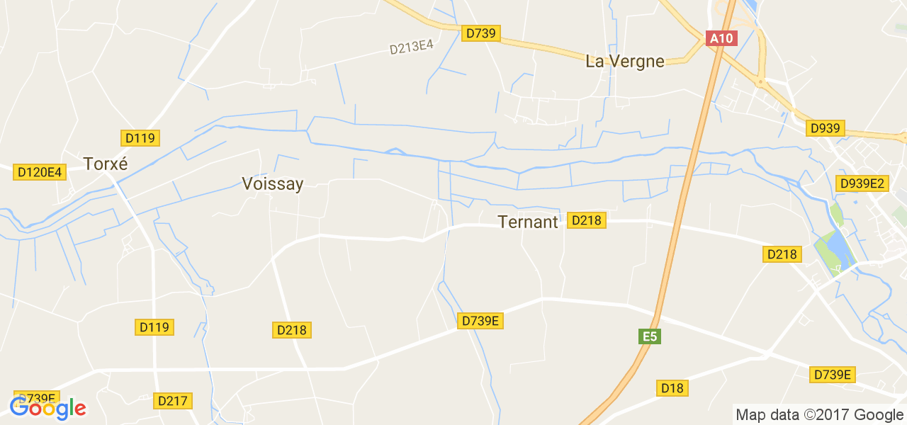 map de la ville de Ternant