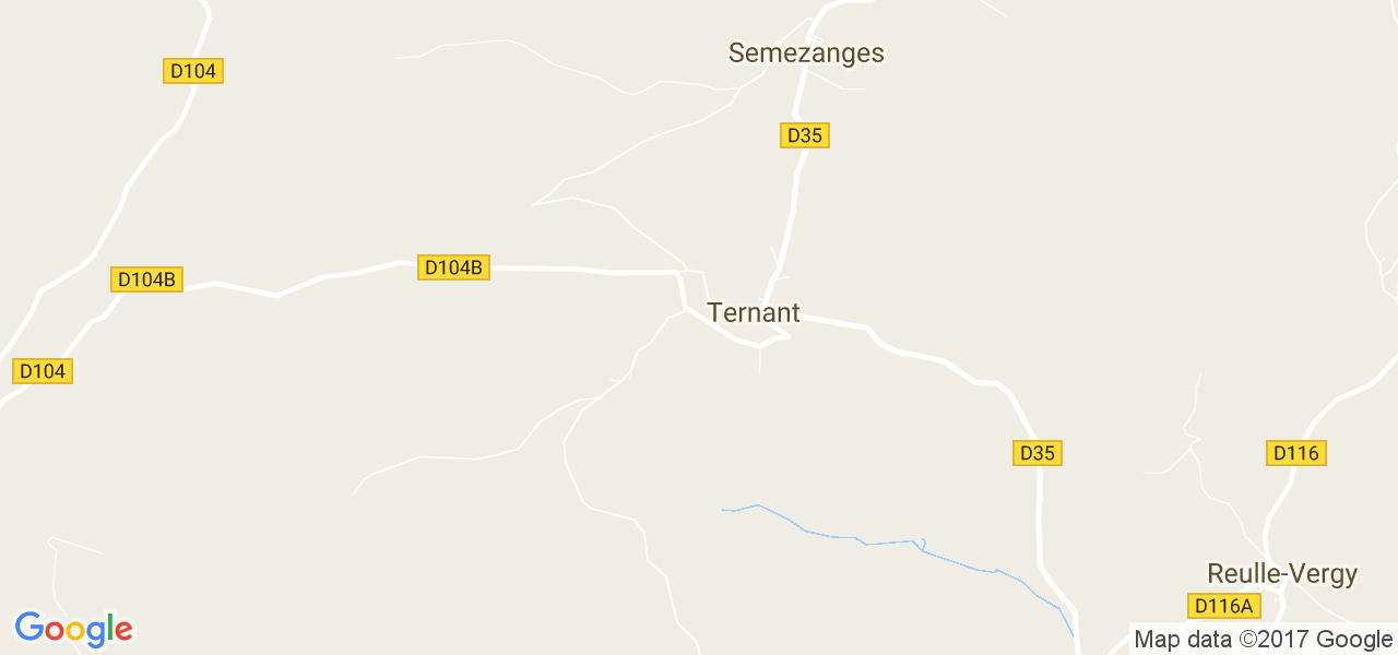 map de la ville de Ternant