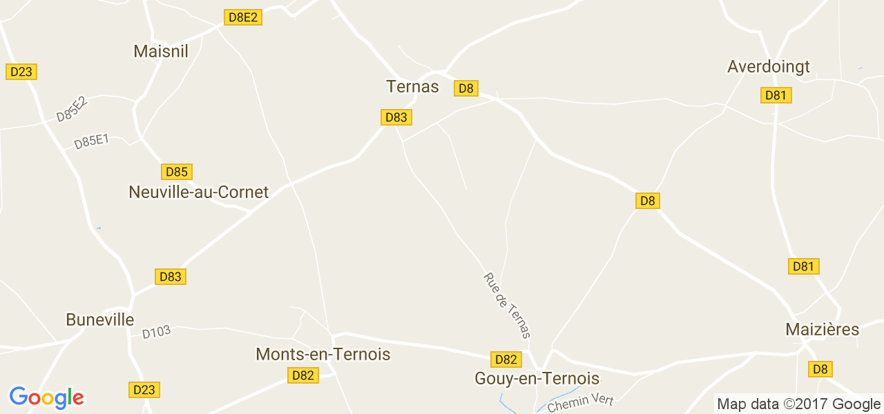 map de la ville de Ternas