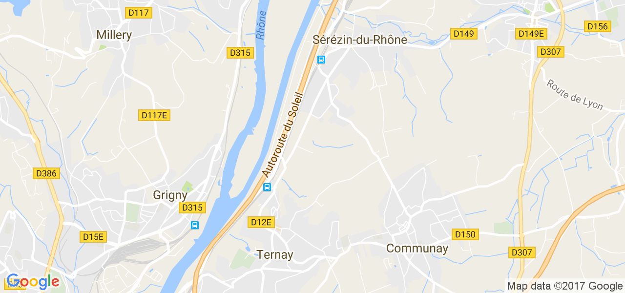 map de la ville de Ternay