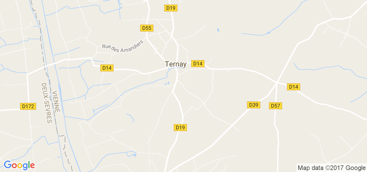 map de la ville de Ternay