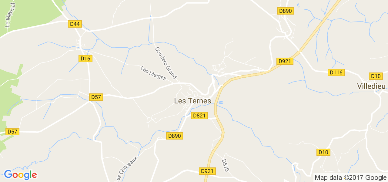 map de la ville de Ternes