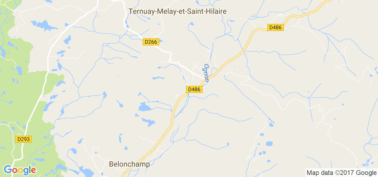 map de la ville de Ternuay-Melay-et-Saint-Hilaire