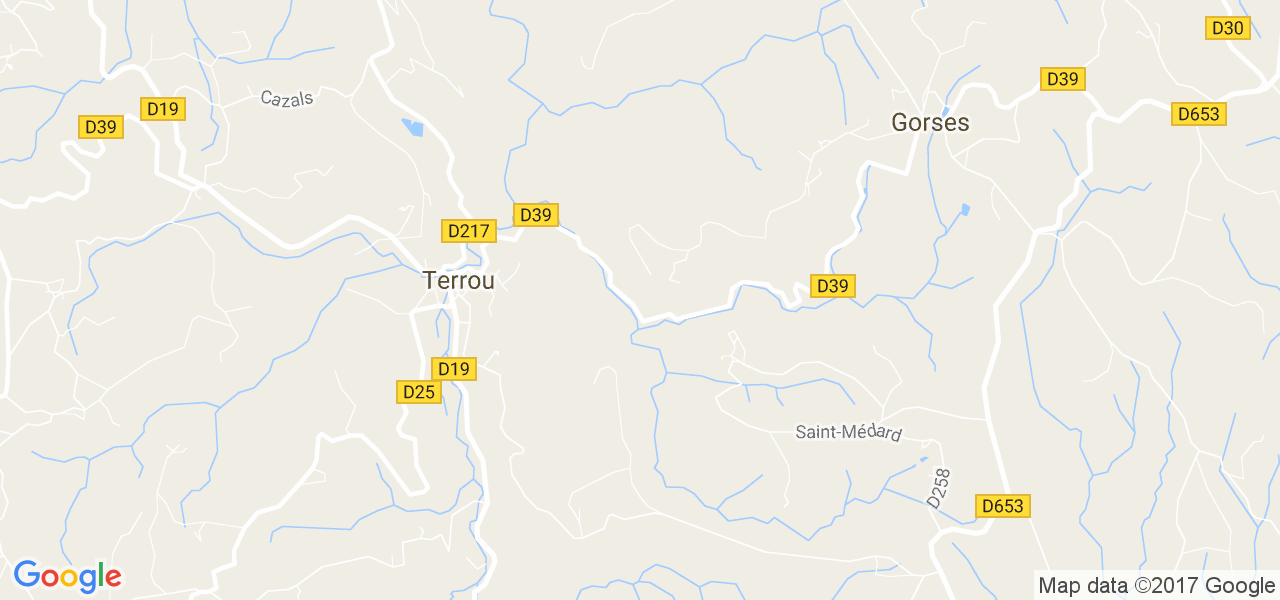 map de la ville de Terrou