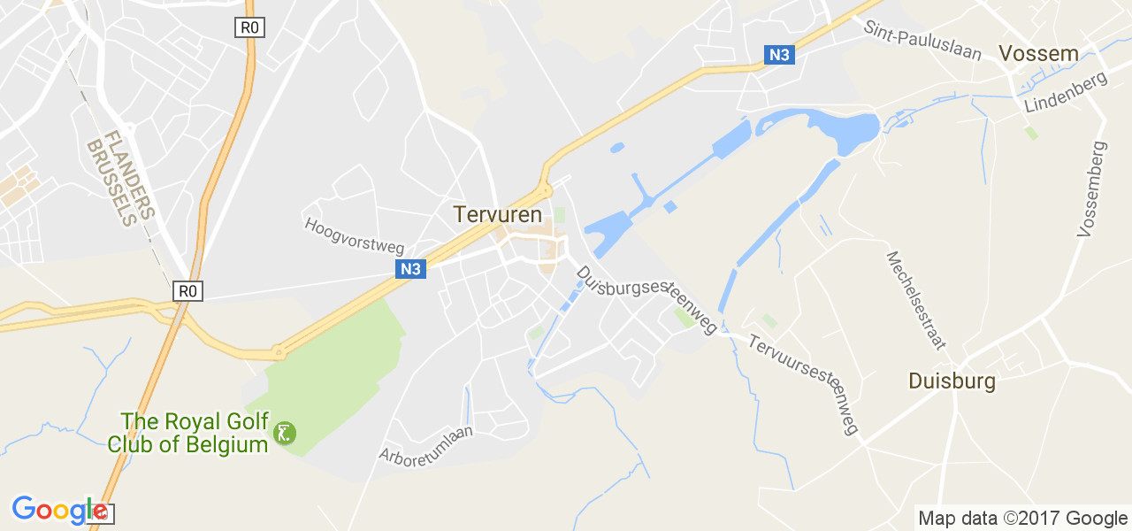 map de la ville de Tervuren