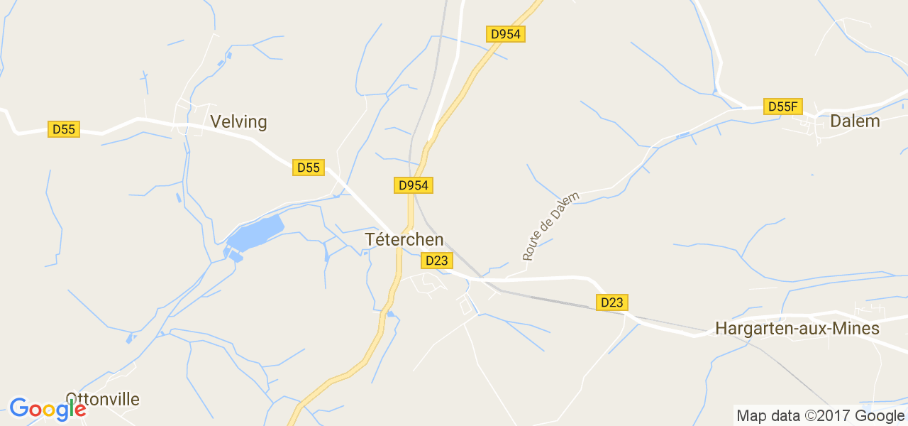 map de la ville de Téterchen