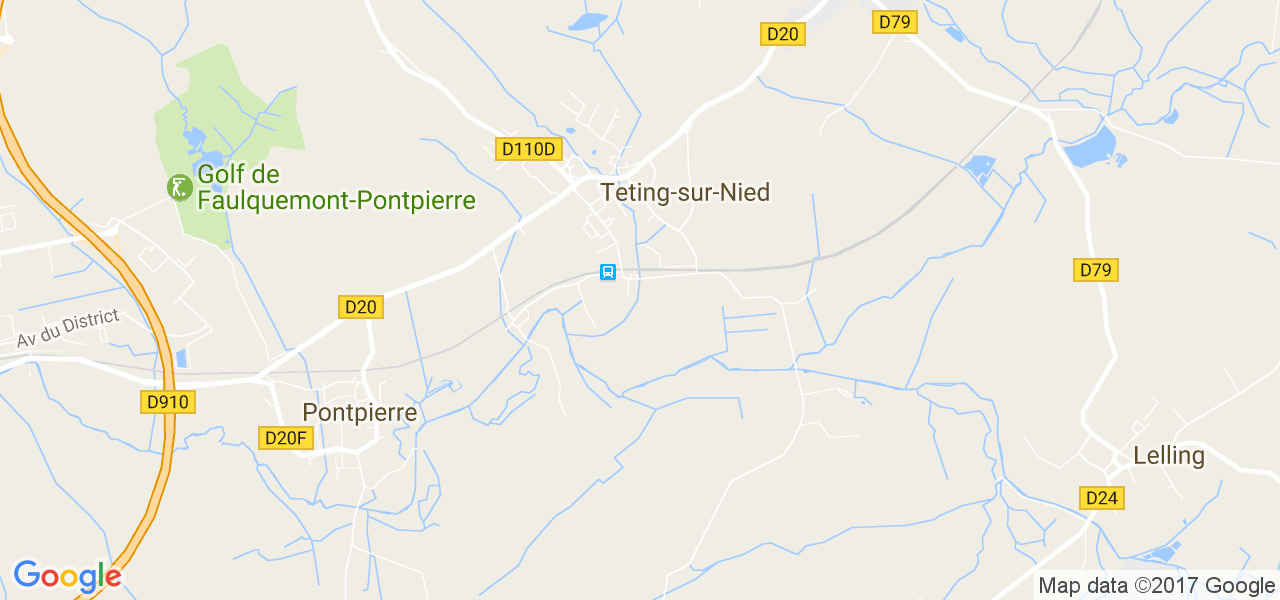 map de la ville de Teting-sur-Nied