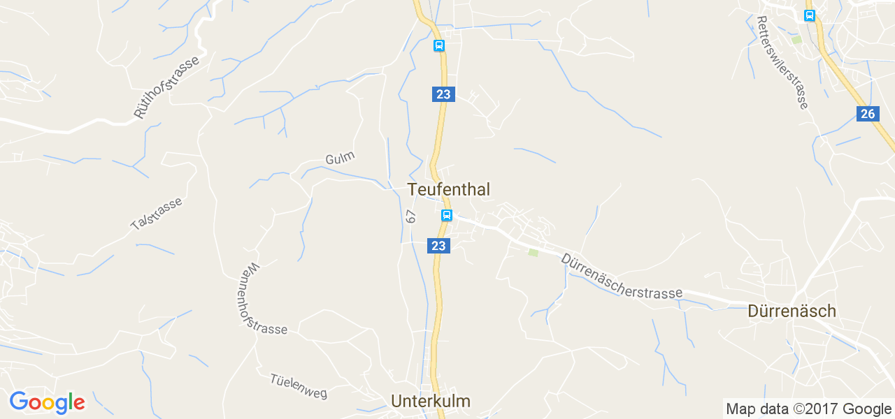 map de la ville de Teufenthal