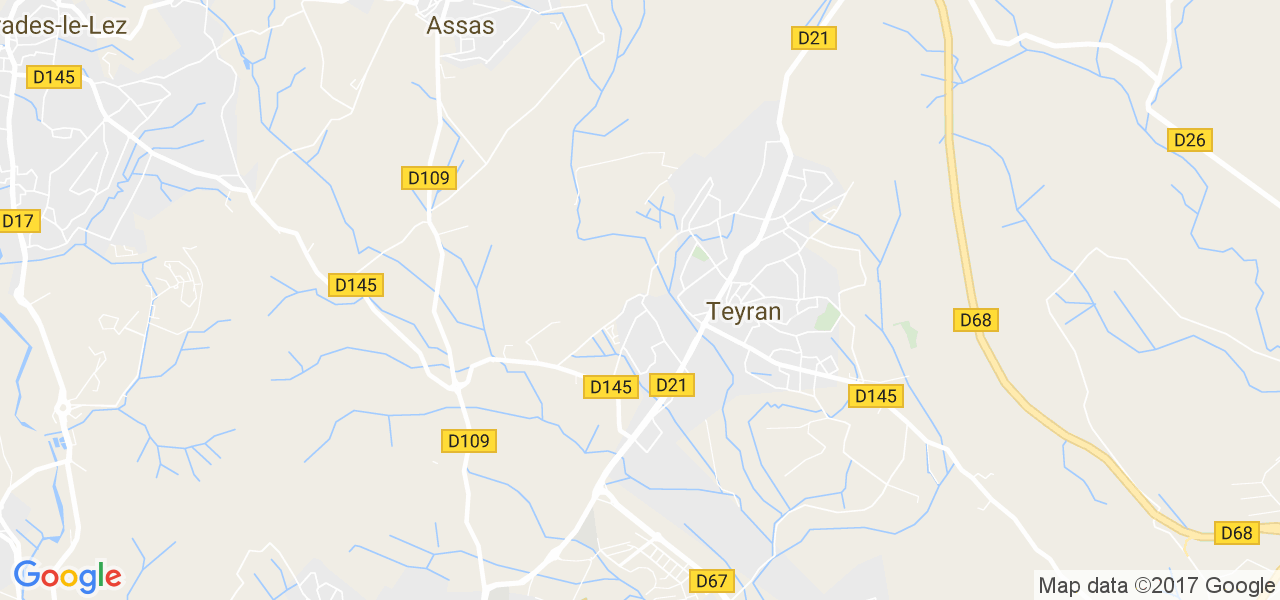 map de la ville de Teyran