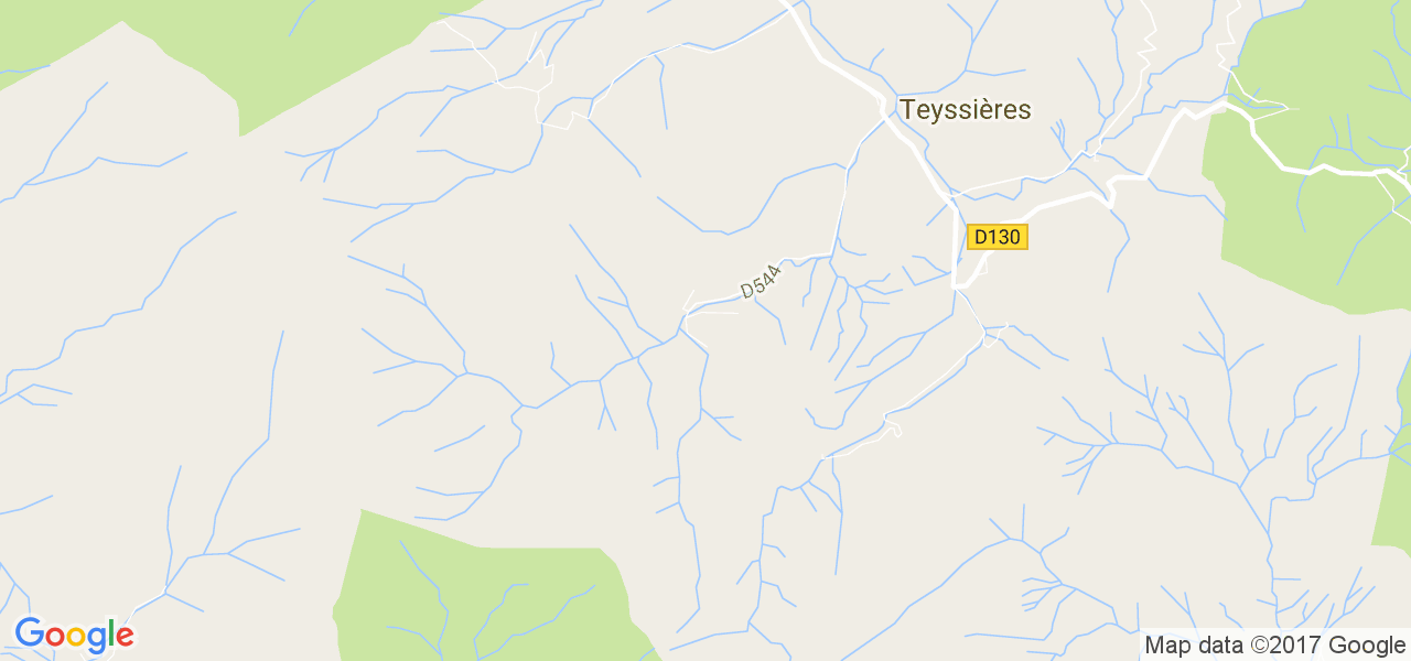 map de la ville de Teyssières