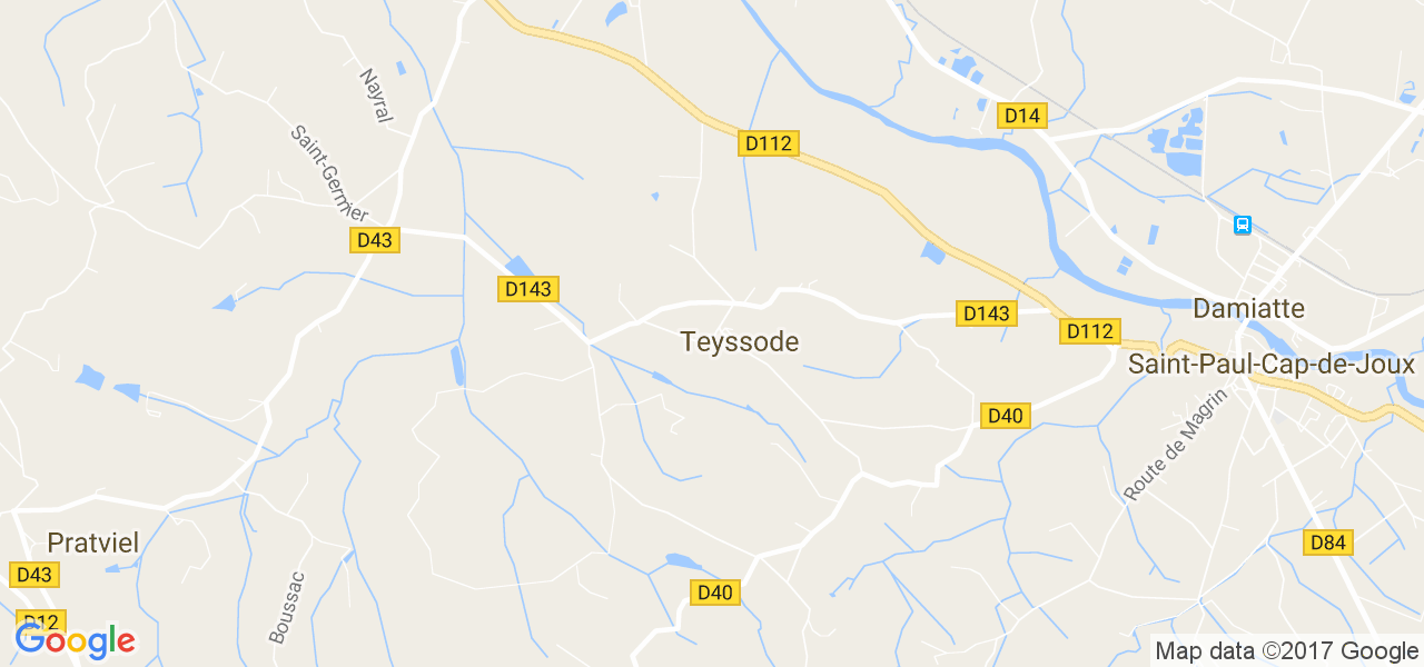 map de la ville de Teyssode