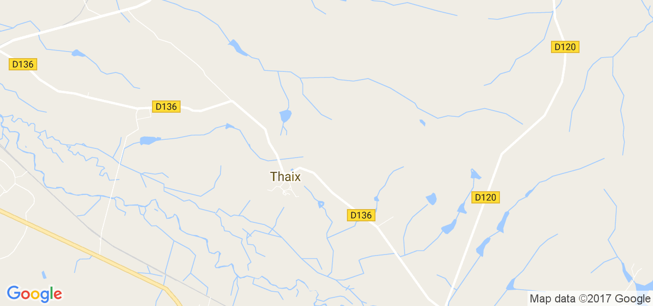 map de la ville de Thaix