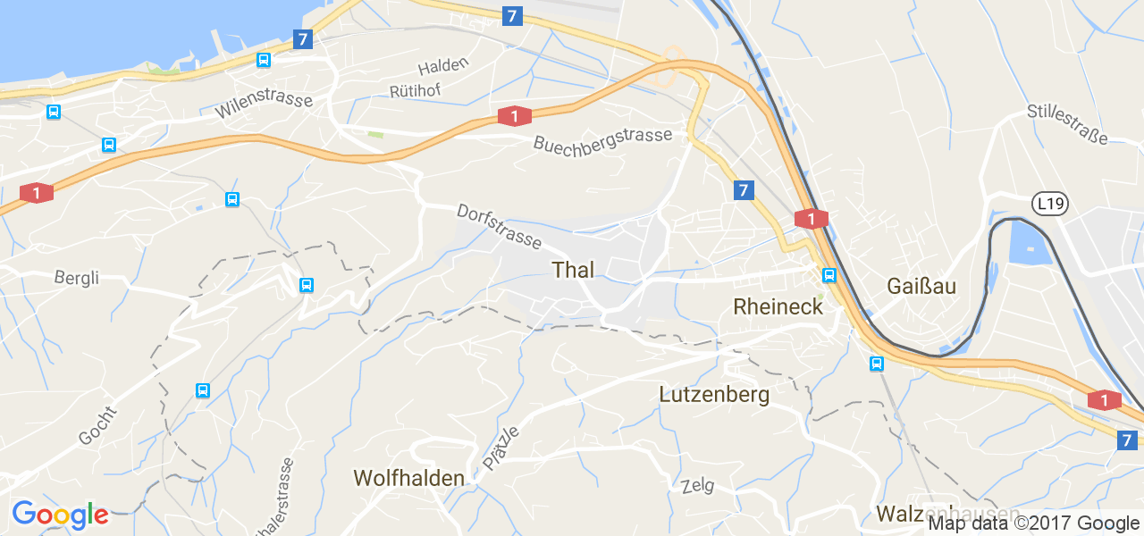 map de la ville de Thal