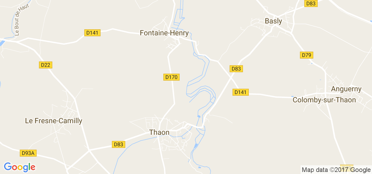 map de la ville de Thaon