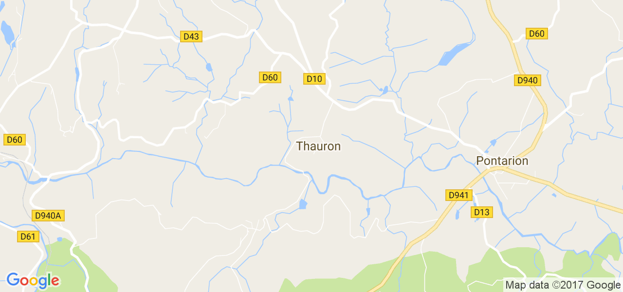 map de la ville de Thauron