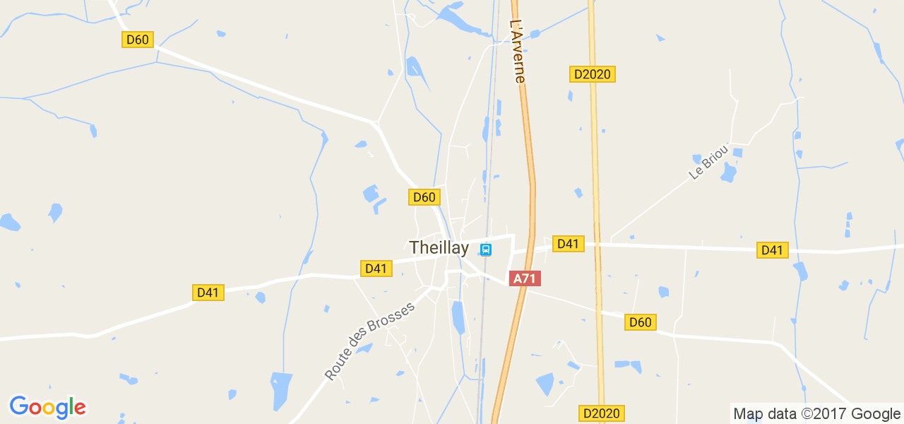 map de la ville de Theillay