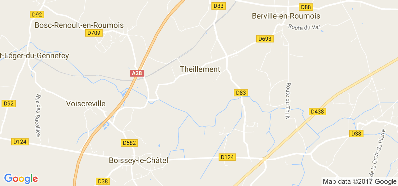 map de la ville de Theillement