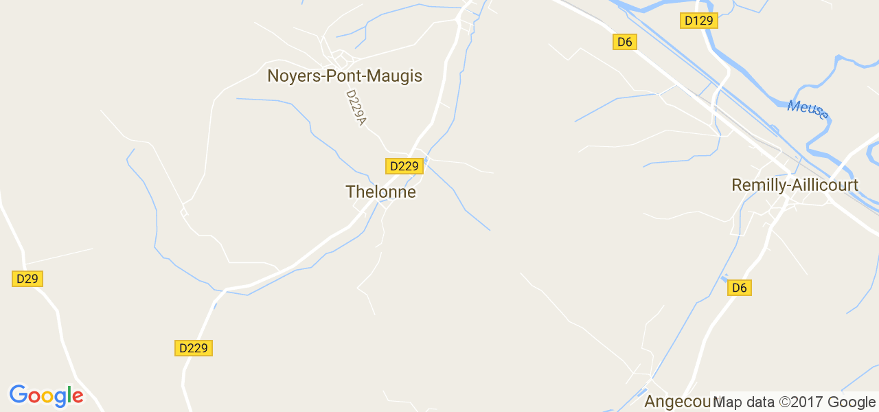 map de la ville de Thelonne