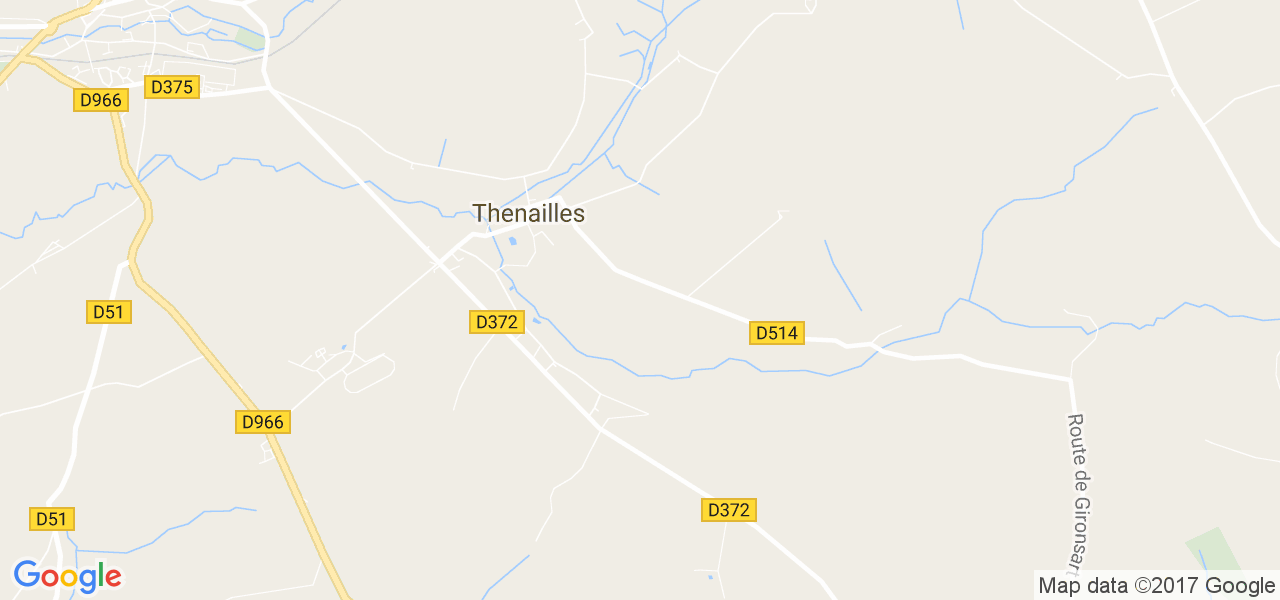 map de la ville de Thenailles