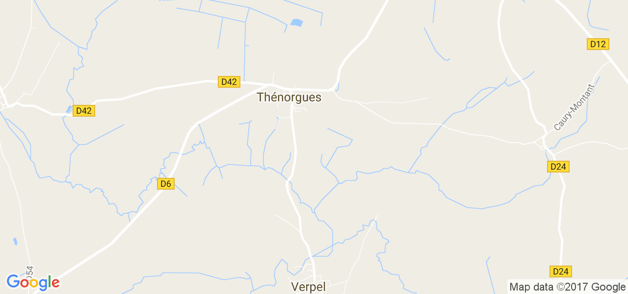 map de la ville de Thénorgues