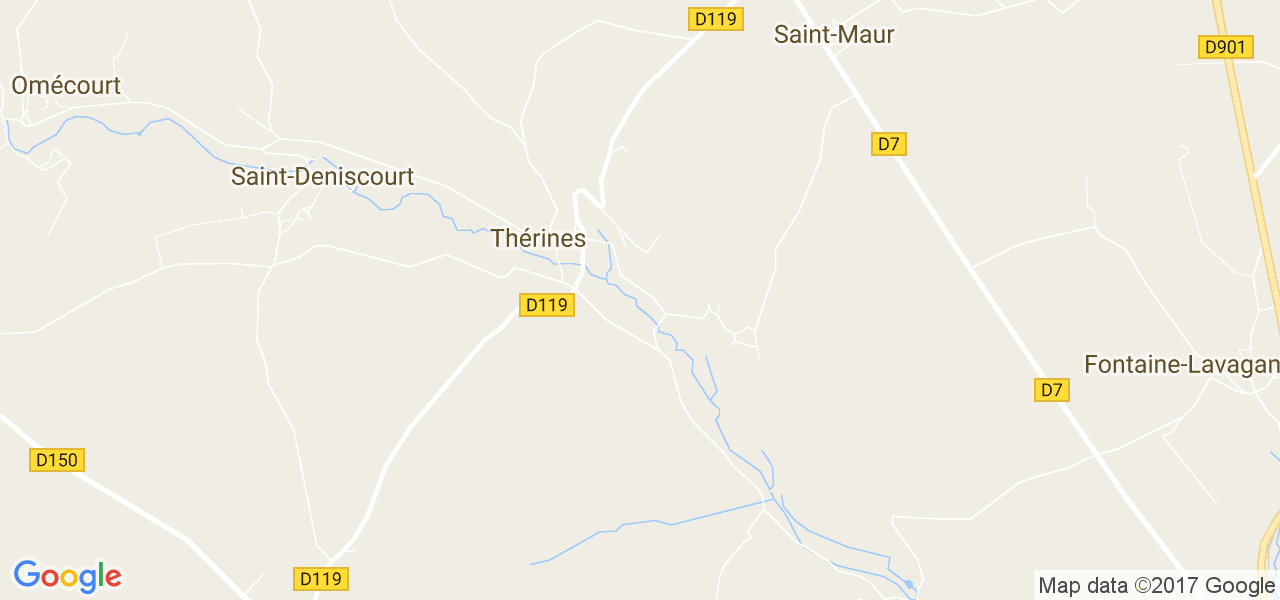 map de la ville de Thérines