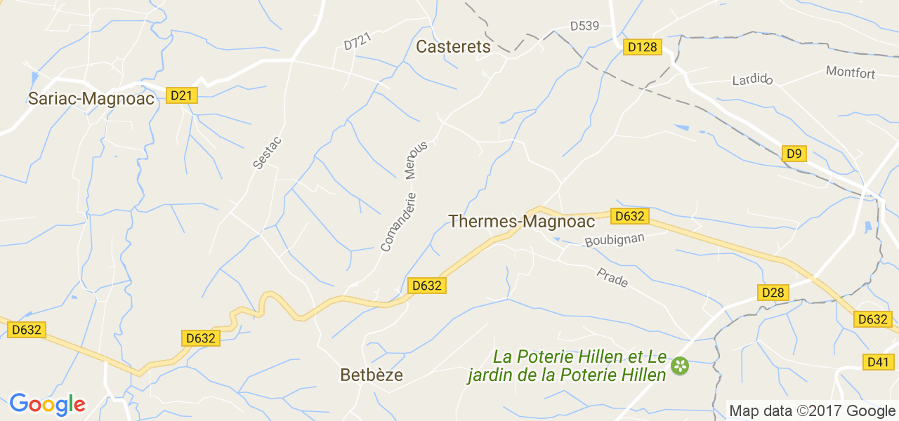 map de la ville de Thermes-Magnoac