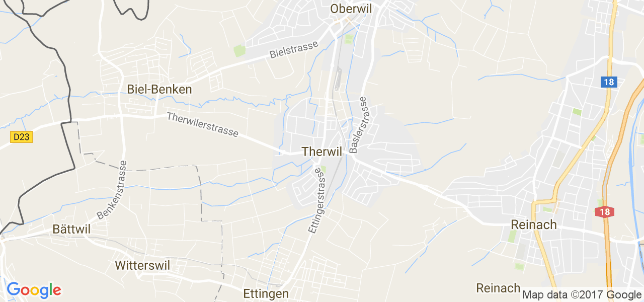 map de la ville de Therwil