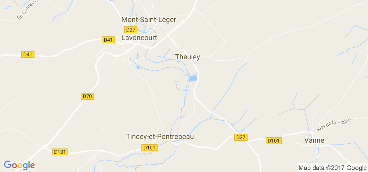 map de la ville de Theuley