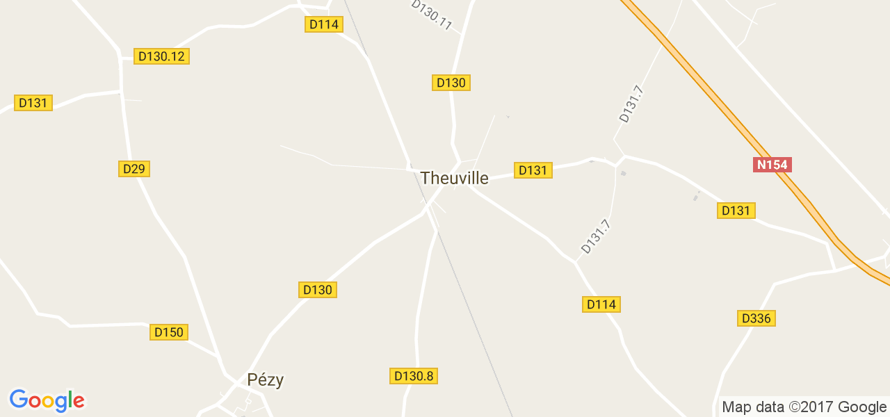 map de la ville de Theuville