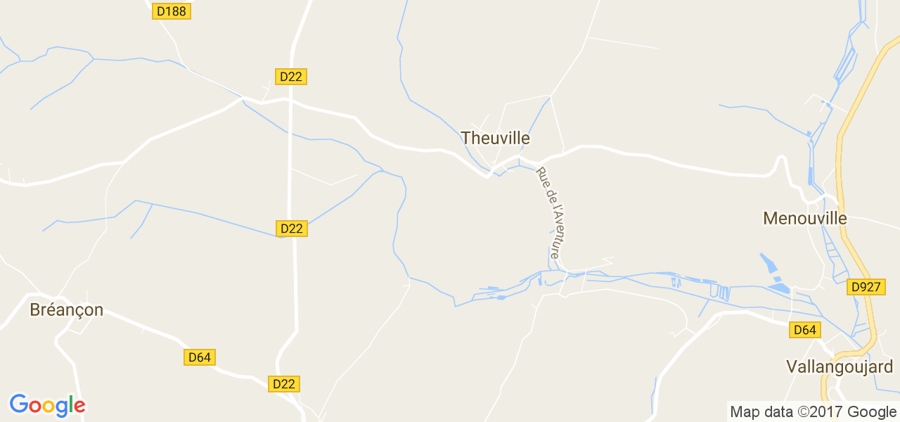 map de la ville de Theuville