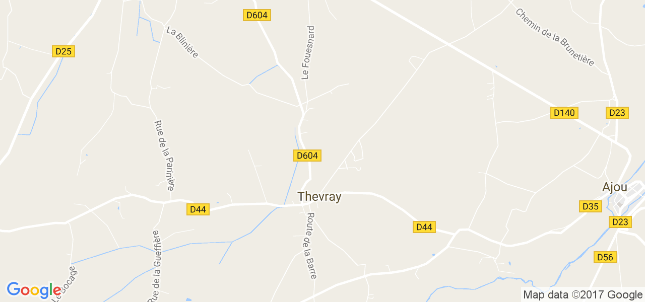 map de la ville de Thevray