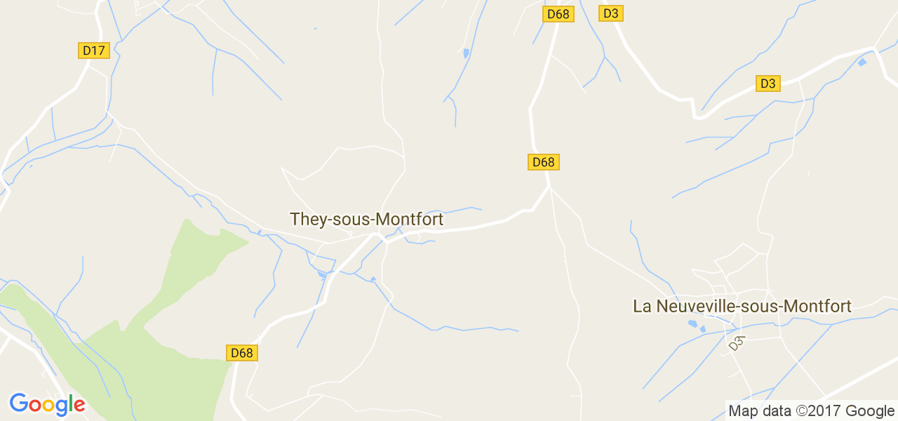 map de la ville de They-sous-Montfort