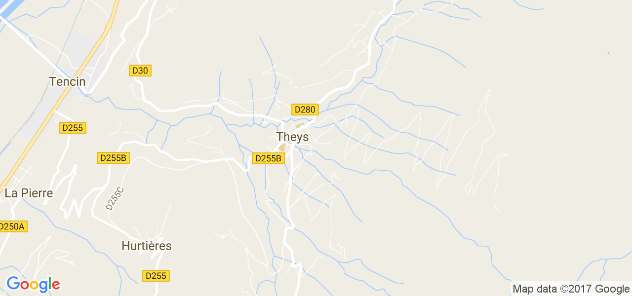 map de la ville de Theys