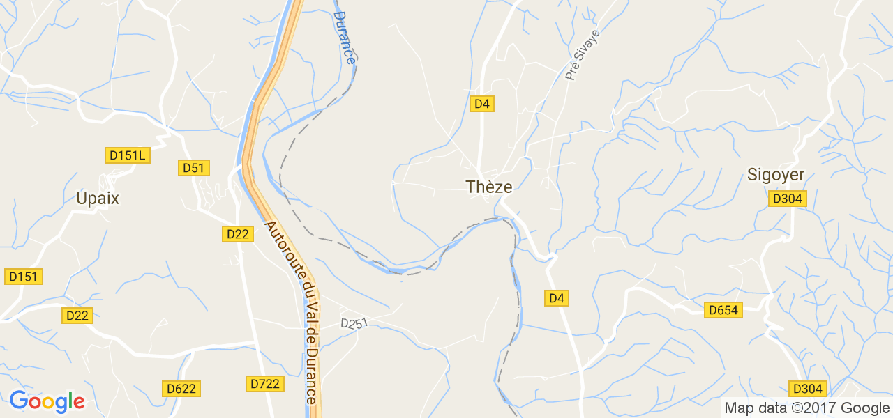 map de la ville de Thèze