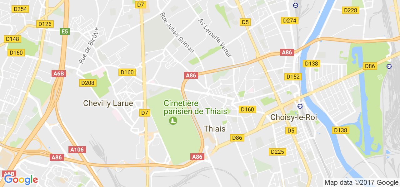 map de la ville de Thiais