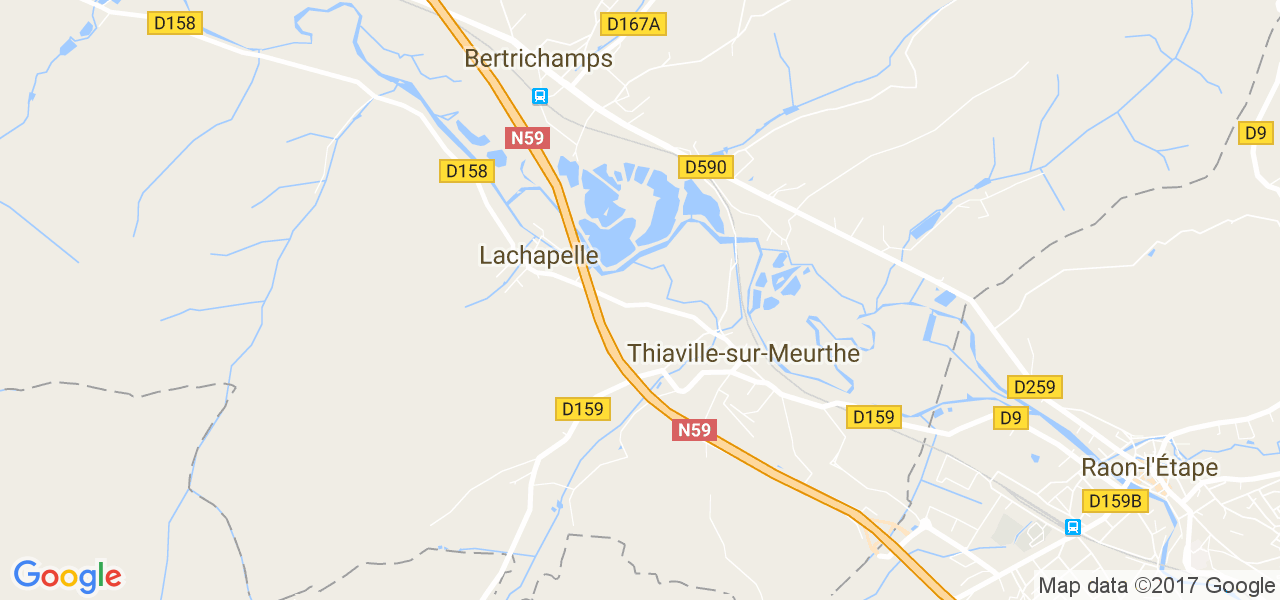 map de la ville de Thiaville-sur-Meurthe