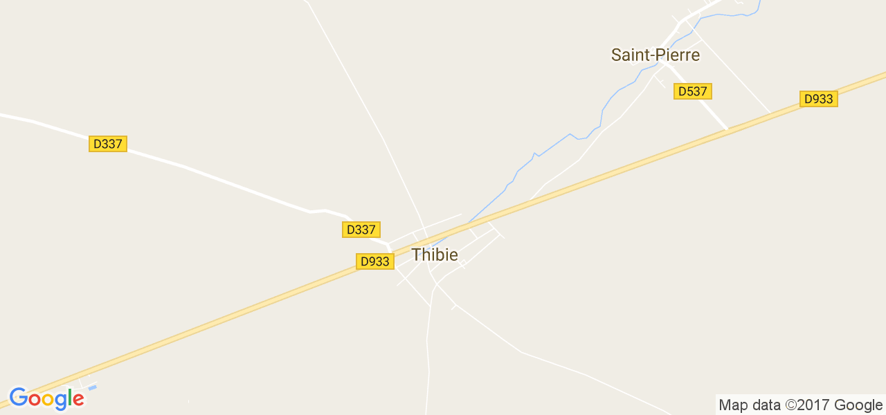 map de la ville de Thibie