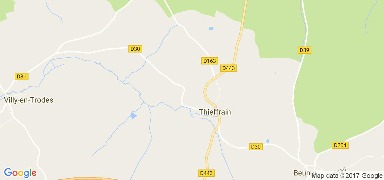 map de la ville de Thieffrain