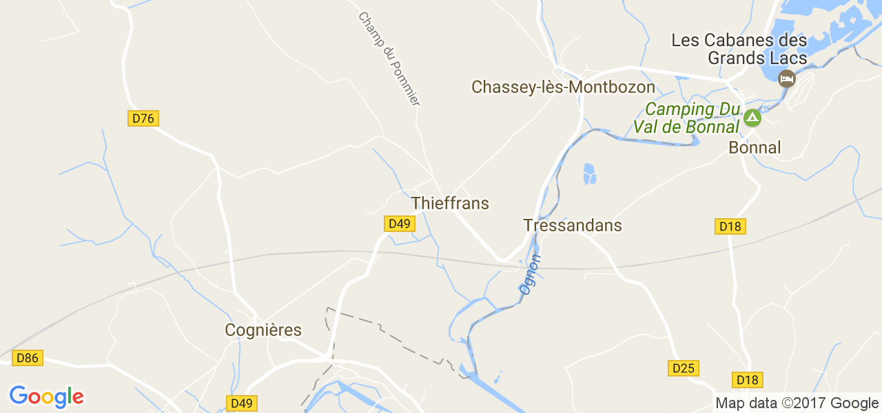 map de la ville de Thieffrans