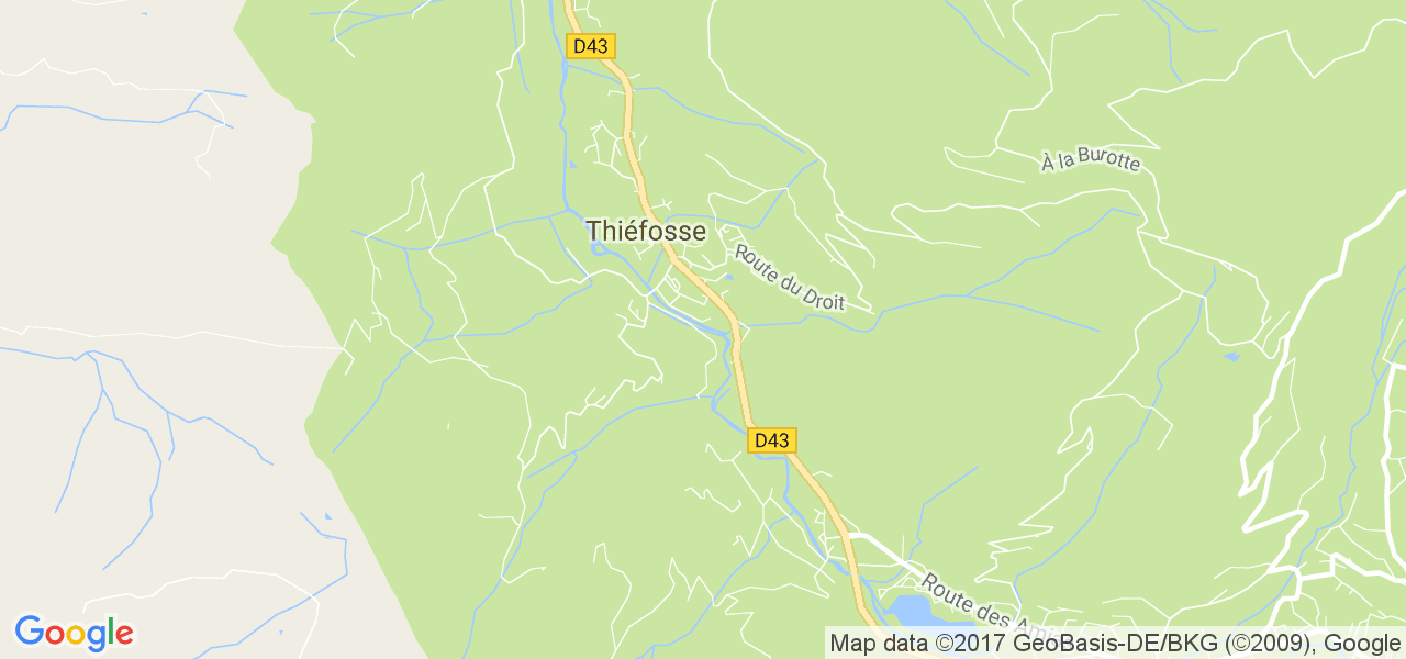 map de la ville de Thiéfosse
